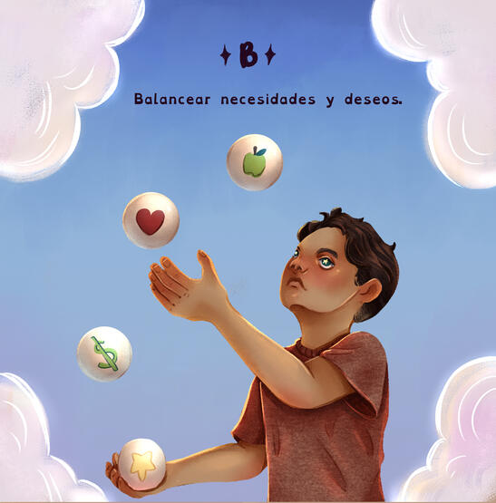 B. Balancear necesidades y deseos.