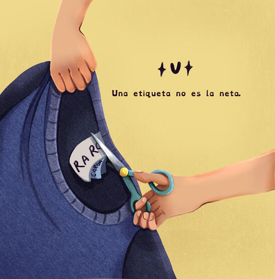 U. Una etiqueta no es la neta.